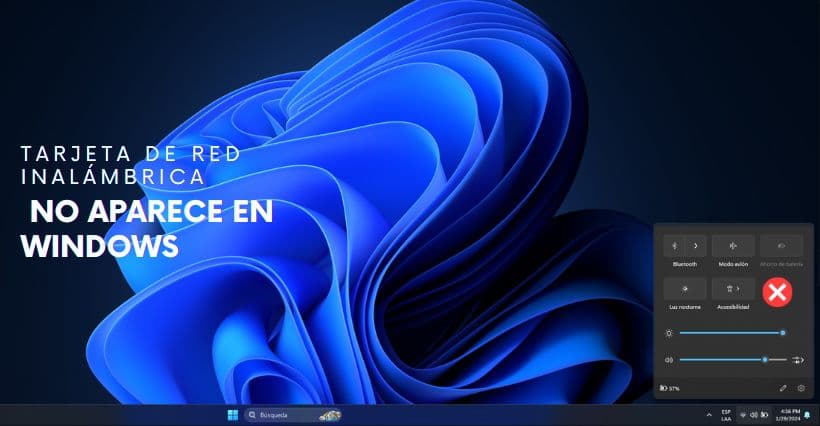 Tarjeta de Red Inalámbrica Windows no aparece